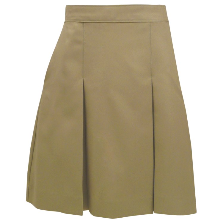 Picture of Sand Khaki 4-Pleat Skirt